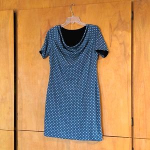 Grey, polka-dot dress